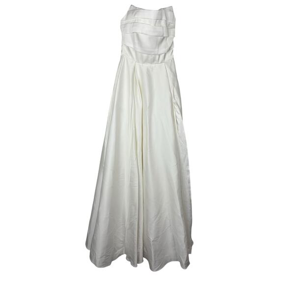 Sau Lee Heidi Wedding Gown Maxi Strapless Bridal Formal Classy Princess Sz 0 - Picture 4 of 14